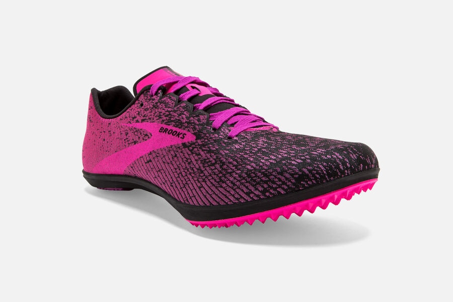 Brooks Mach 19 Spikeless Spikes Loopschoenen Dames - Roze/Zwart - 031926RBM